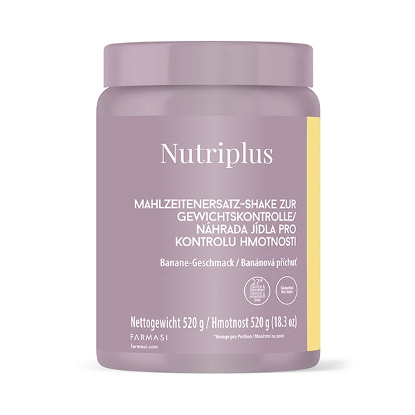 image of Nutriplus Posiłek zastępczy -szejk o smaku bananowym  520 g