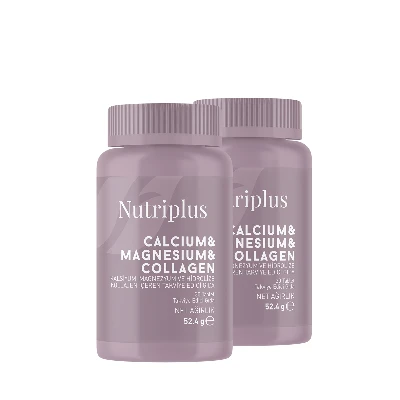 image of 2x Nutriplus Wapń, magnez i kolagen w postaci tabletek
