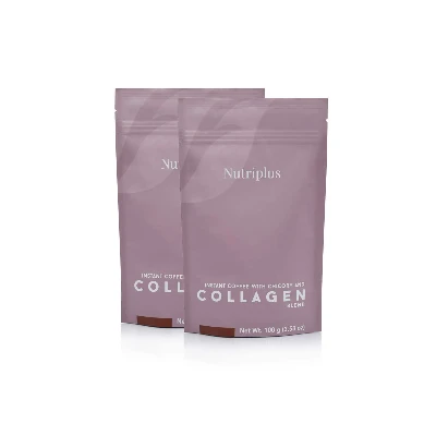 image of 2x  Nutriplus Kawa Instant  z kolagenem 100 g