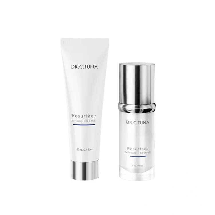 image of Rewitalizujące serum z retinolem + Dr. C. Tuna Resurface kremowy żel oczyszczający