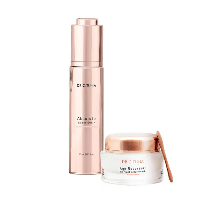 image of Dr. C. Tuna Suchy olej Absolute Super Elixir 25 ml + Dr. C. Tuna Age Reversist maska na noc 50 ml